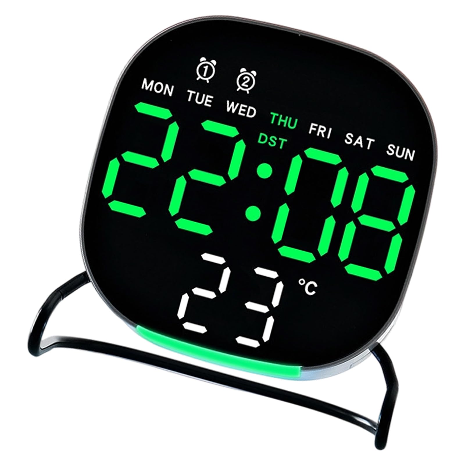 Tsophreniq LED Digital Alarm Clock with 3 Brightness Dimmer Sound Electric Desk for Bedroom Living Room Bedside Digital
