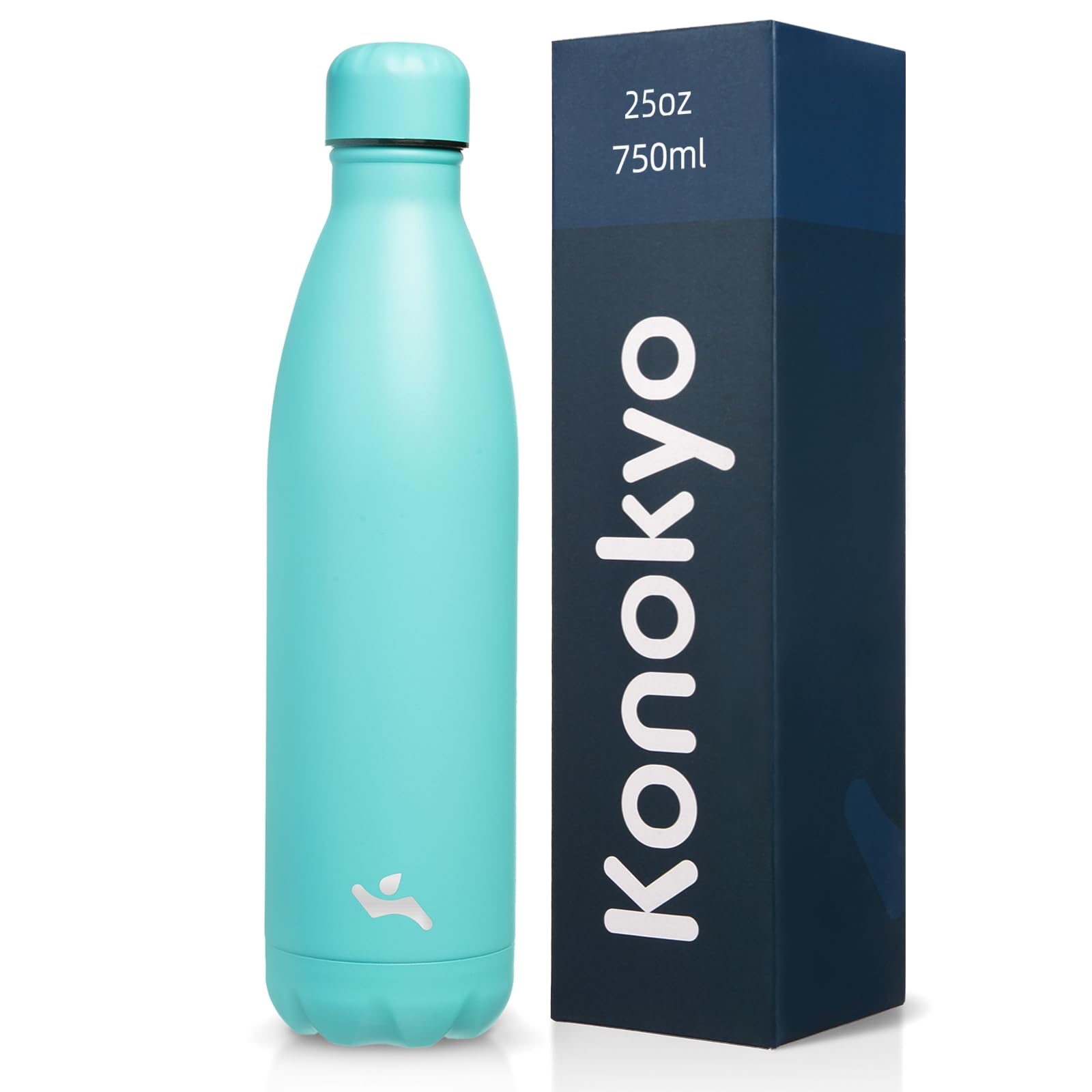 Konokyo 25 oz Insulated Stainless Steel Water Bottle, Turquoise