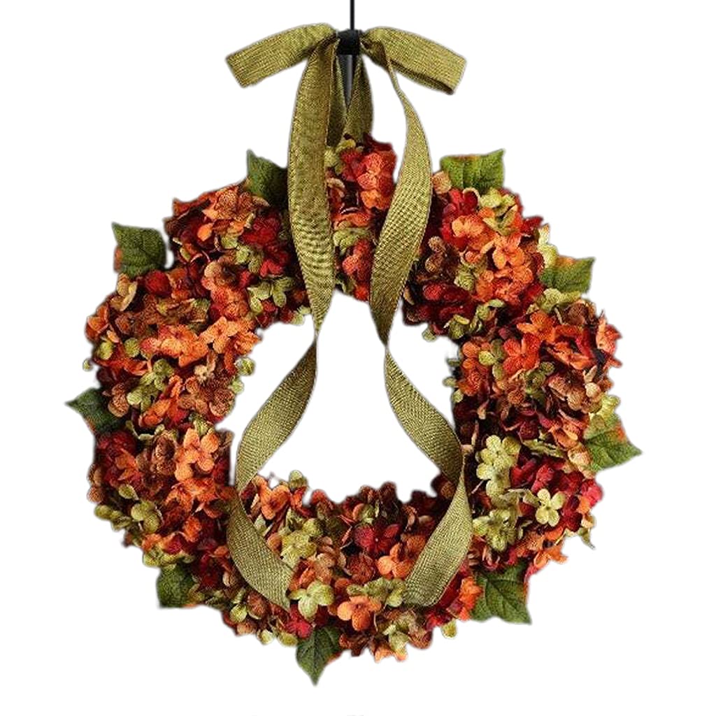 hogtnd Hydrangea Wreath, Hanging Ornaments, Modern Hydrangea Harvest Christmas Decoration for Front Door, Garden Decoration, Farmhouse