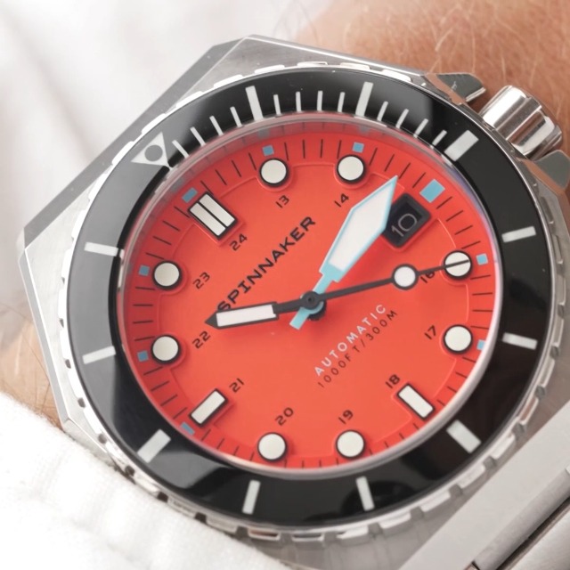 Amazon.com: Spinnaker Mens 44mm Dumas Automatic Tangerine 3 Hands