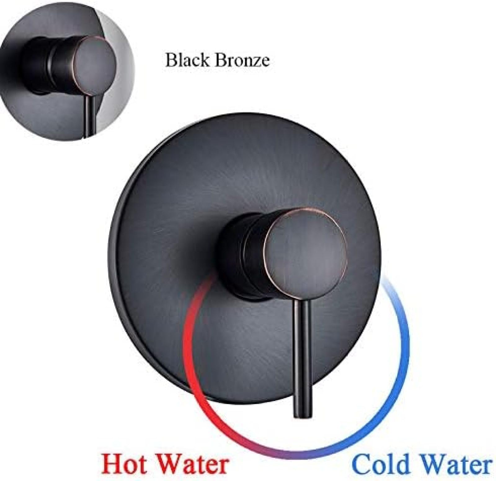 Juego de grifo de ducha de baño de bronce negro de 10 pulgadas, mezclador de agua fría y caliente
