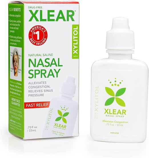 Xlear Nasal Spray, Natural Saline Nasal Spray with Xylitol