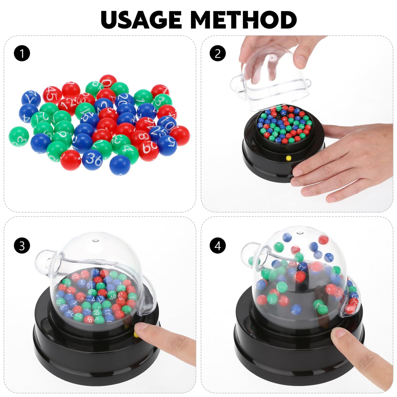 COSMEVIVI 49pcs Raffle Game Balls Colorful Bingo Game Balls for Party Raffles Engraved Numbered Plastic for Fun and - Image 3