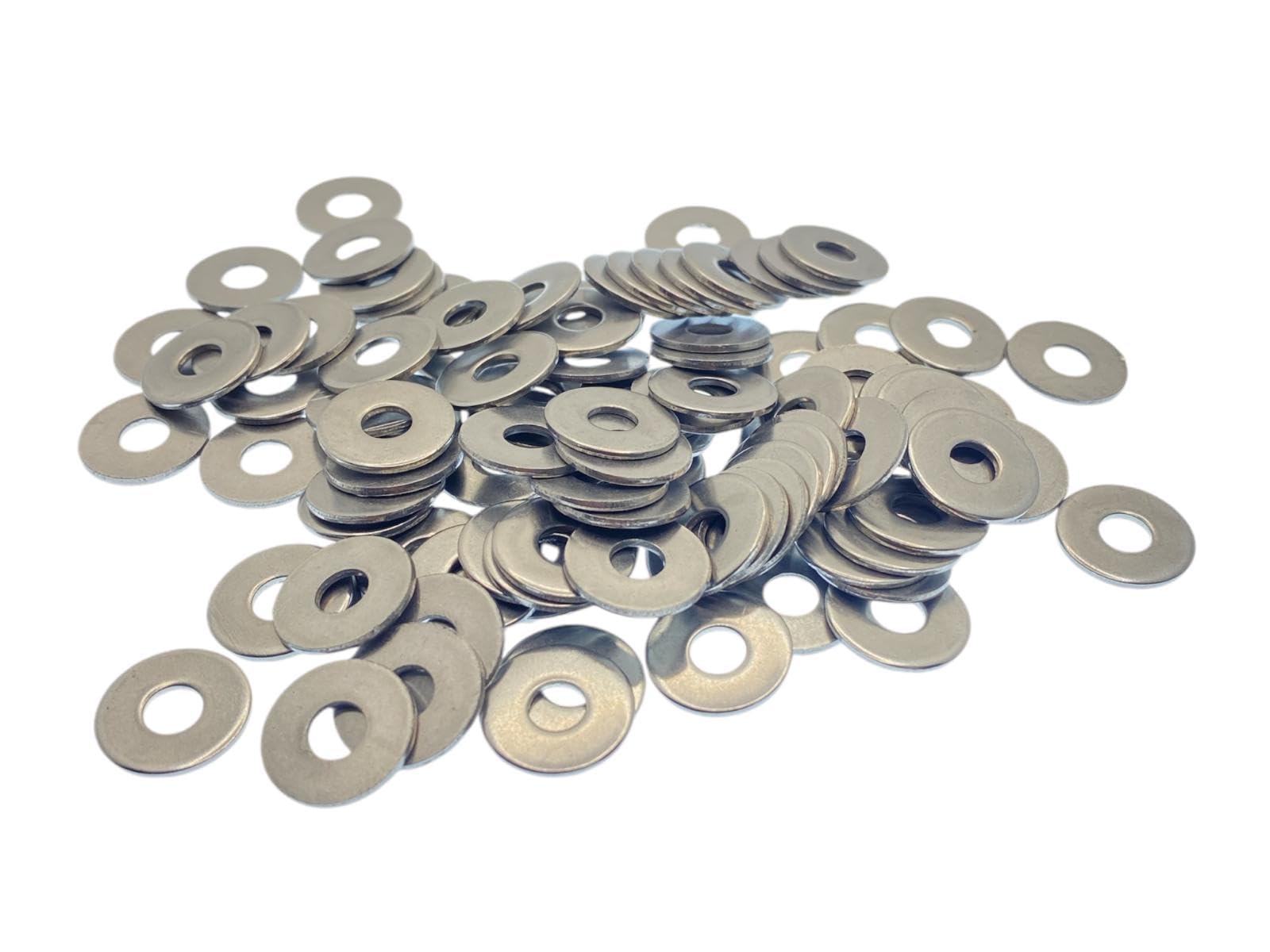 M5 Washers for Screws M5 x 15 x 1.2mm (100 Pack) Metal Flat Penny Washers for Bolts - A2 Stainless Steel Plain Round (100pc)