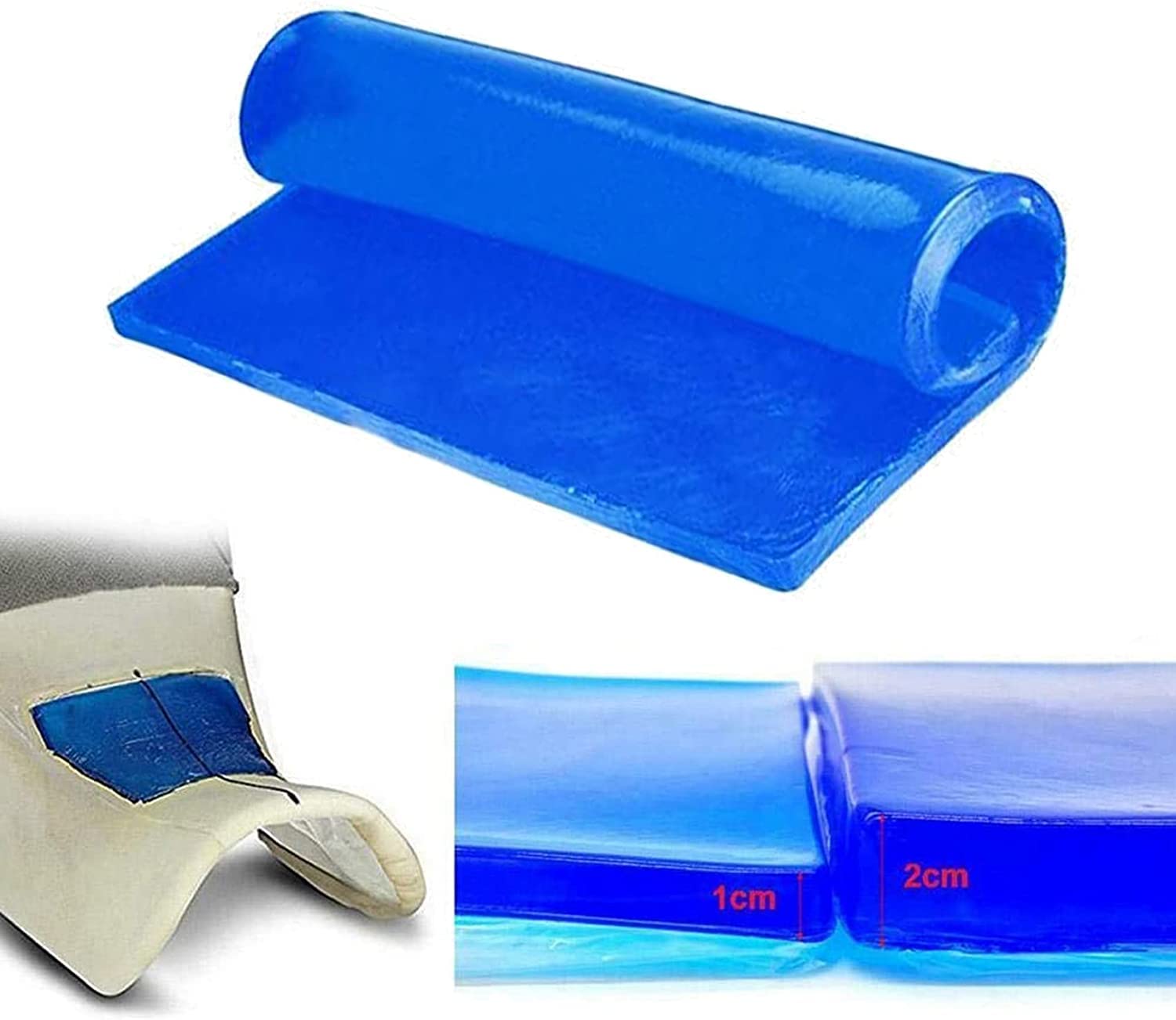 Motorcycle Seat Gel Pad Cooling Seat Cushion Car Driving Comfortable Seat Pad Shock Absorption Mats Reduce Fatigue DIY Soft Cushion for Office Chair Wheelchair 20 x 20 x 2cm