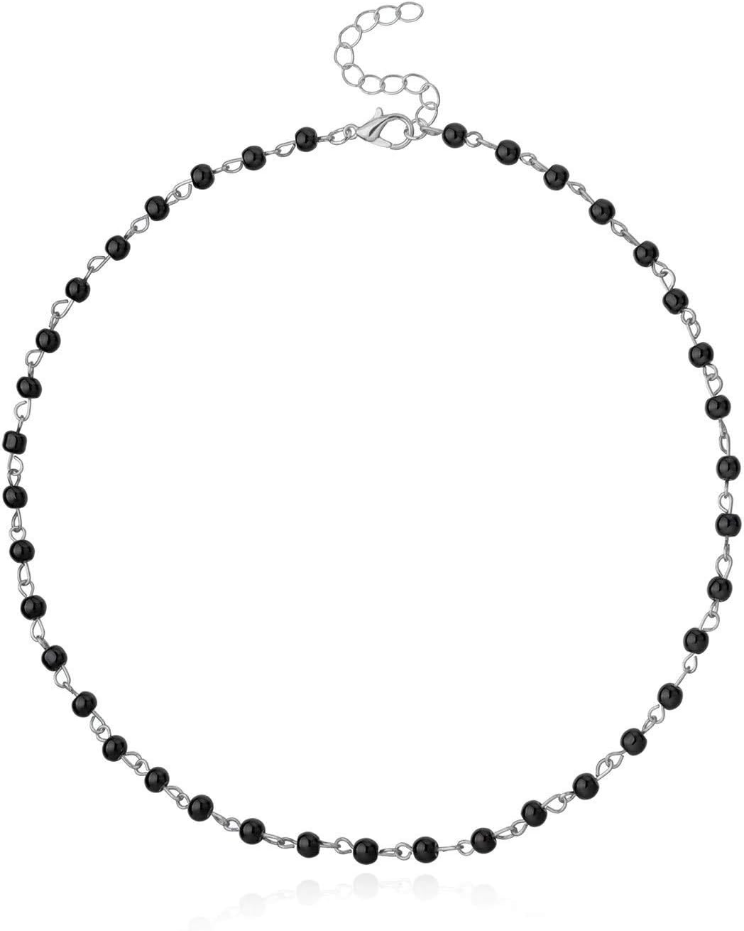 Lobster Clasp Boho Seed Beaded Choker Necklaces Set In Ball Chain For Women And Girls Unique Hawaiian Turquoise Beach Design - Foto 8