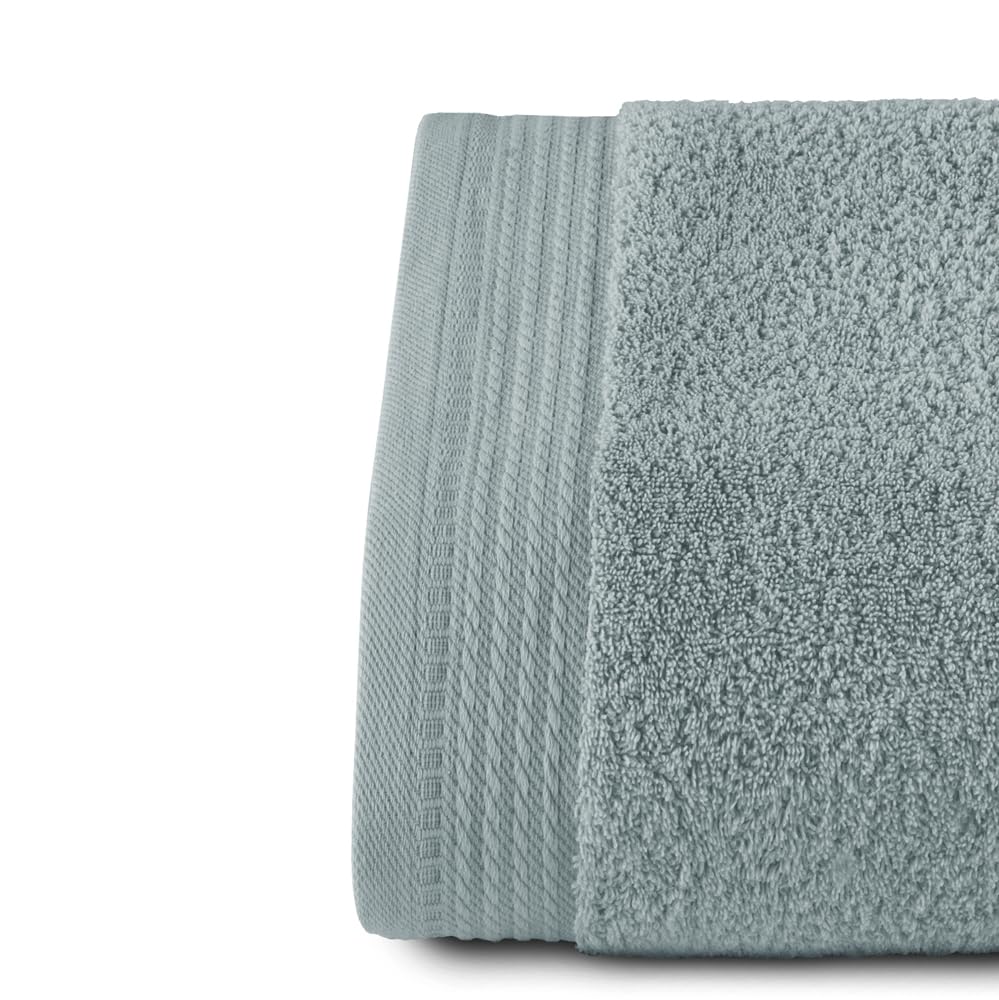 RIZO Top Towel - Set of 1 Shower Towel - Bath Towels - 100% Combed Cotton - 600 g/m2 - Measure 70 x 140 cm - Aqua Green - Image 2