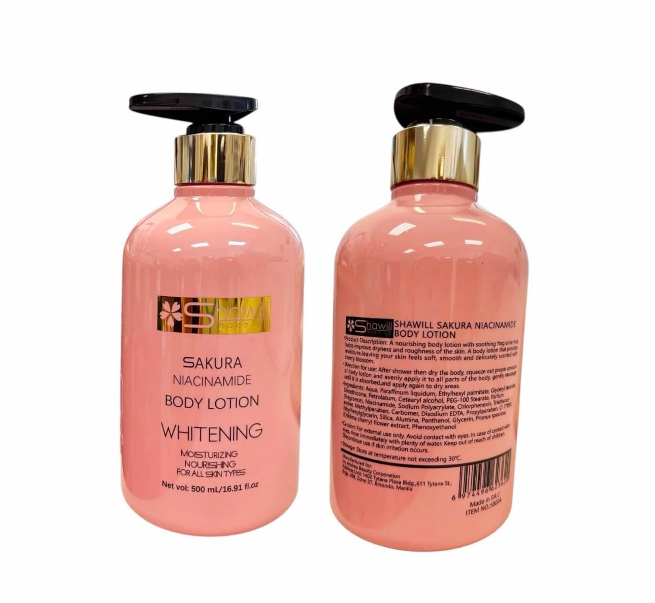 Amazon.com : Shawill Niacinamide Body Lotion, 16.91 fl oz, Pink