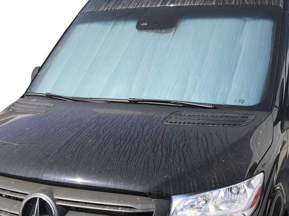 HeatShield, The Original Windshield Sun Shade, Custom-Fit for Mercedes-Benz Sprinter Crew Van (Cargo) w/Lane Keeping Assist 2019, 2020, 2021, 2022, 2023 Silver Series