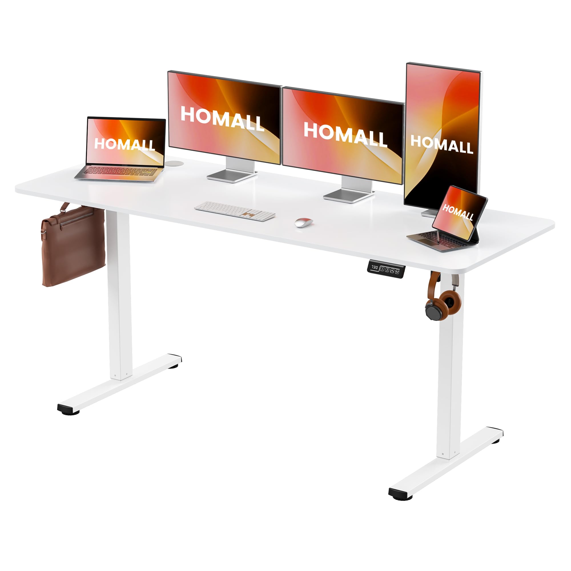 Homall Standing Desk Height Adjustable Desk Electric Lifting Table Adjustable Office Desk Stand Up Office Table Standing Desk Electric Lifting Table (160 * 60cm) 160*60cm