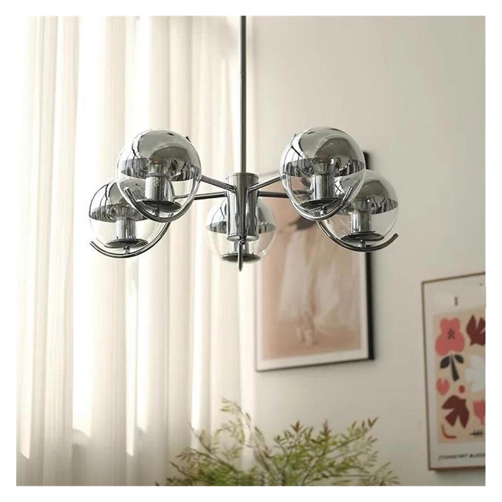 Genérico Lámpara colgante LED de estilo europeo con lámparas cristal for sala estar y estudio(C D78CM 7head)