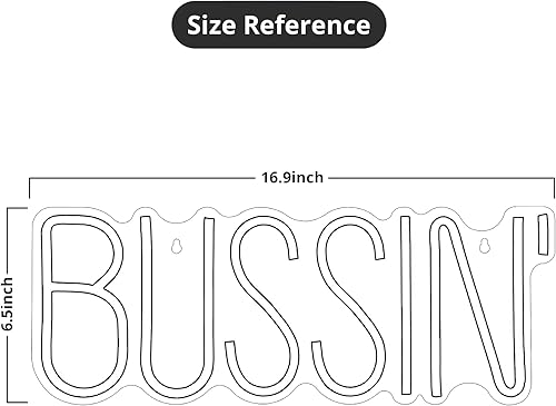 Miniatura 6 de Lumoonosity Bussin - Letrero de neón  Meme Bussin luces de neón LED para jugadorestransmisoresinfluencers  Letreros LED verdes de moda con