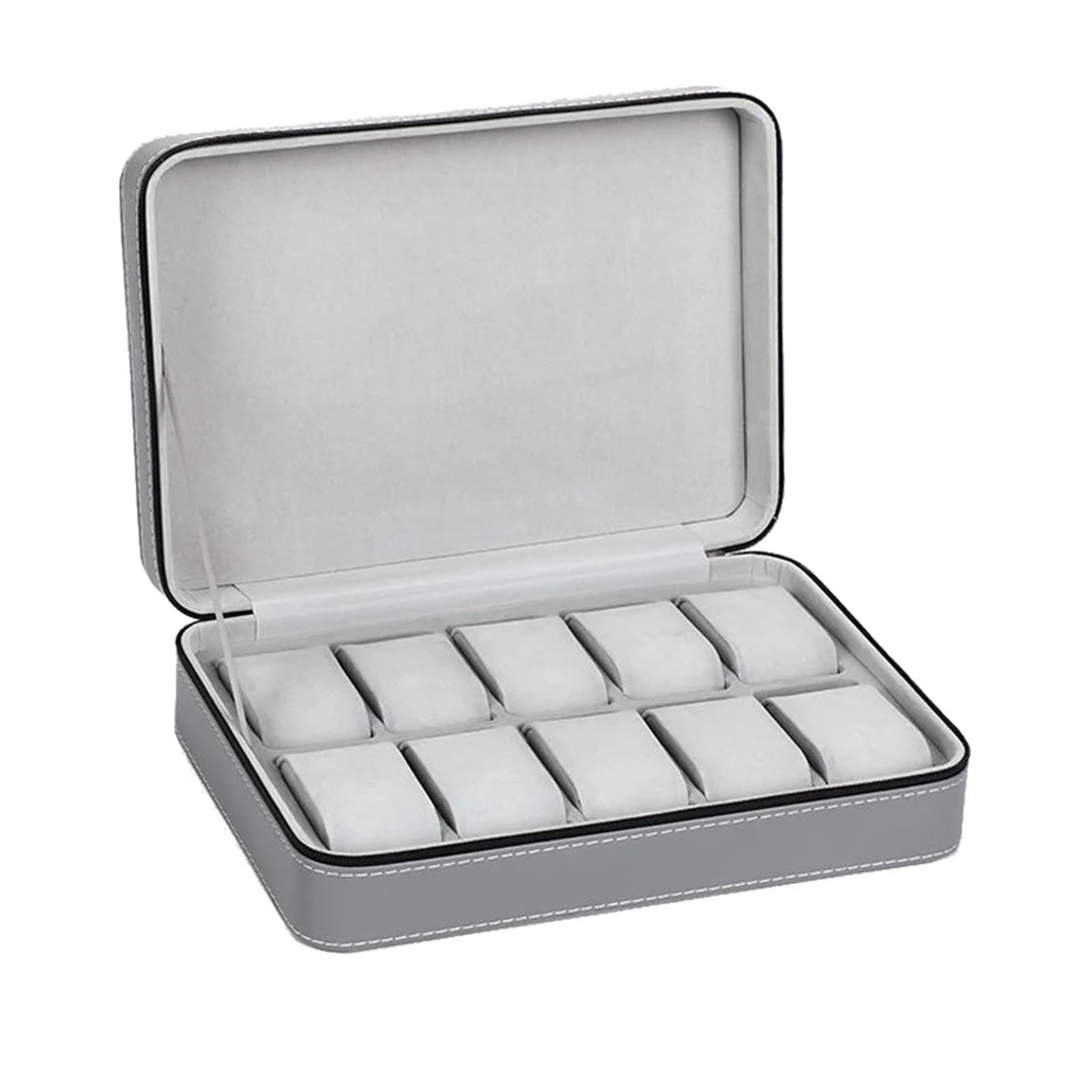 Uhrenbox 2/4/6/8/10/12 Slots Uhr Koffer Organizer Tragbare Zipper Uhr Fall Armbänder Männer und Frauen der multifunktionale Display Box Uhrenkoffer(07)