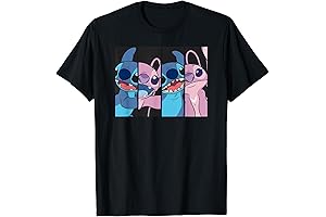 Lilo & Stitch 2: The Series - Stitch & Angel BFF Boxed Faces Tie-Dye T-Shirt