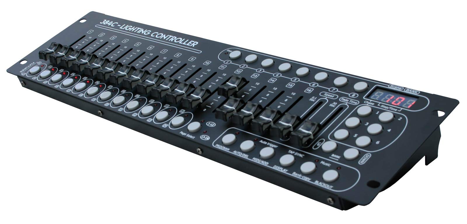 E-Lektron C-384C DMX Controller 24x 16-Kanal Licht Steuerpult Lichtsteuerung | 19" Rackeinbau-fähig