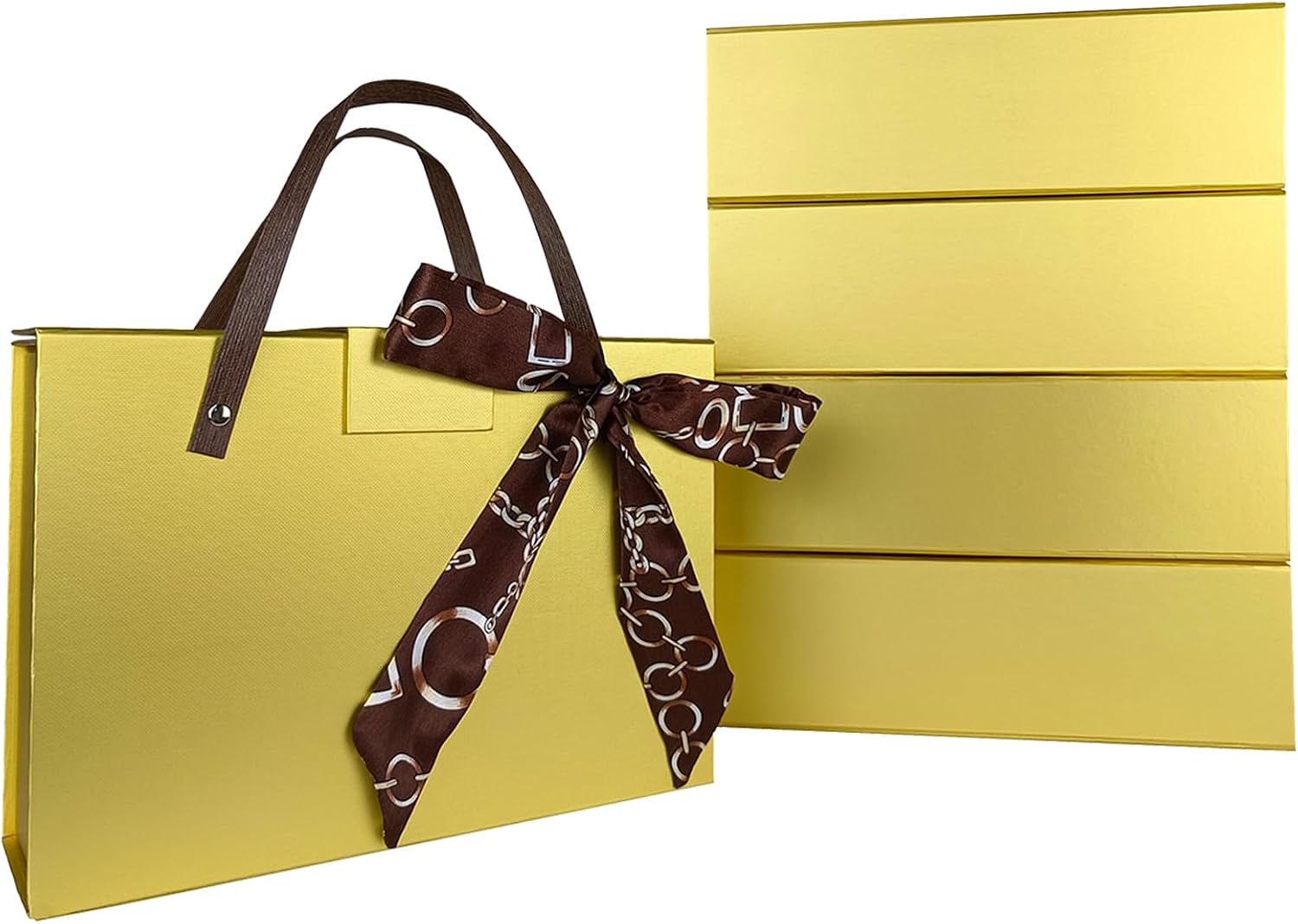 Joyscoop Gold Gift Box - 5 Pack 11x7.6x3.5 Inches Gift Box with Lids, Gift Bxes for Presents, Bridesmaid Proposal, Wedding and Birthday.