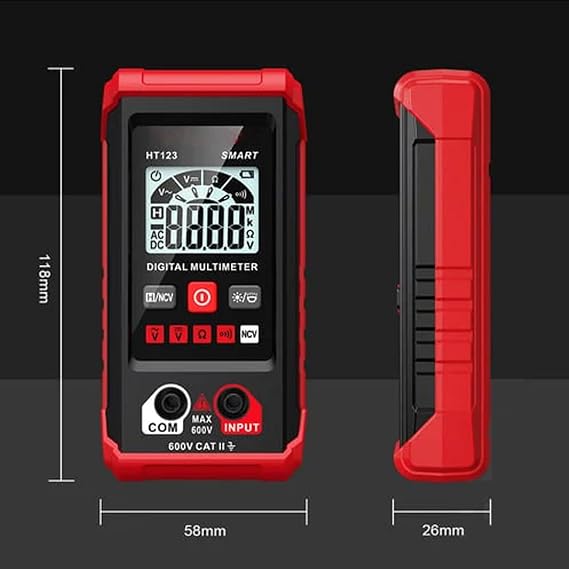 HT Automatic Digital Multimeter, Tm-510 4000 Counts Smart Digital Multimeter, Non-contact Voltage Function, Measures Ac/Dc Voltage, Resistance, Continuity(1pcs)