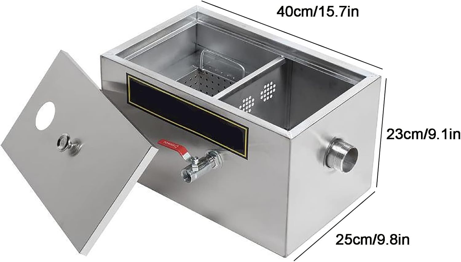 Dimensions of the Stainless Steel Grease Trap Filter