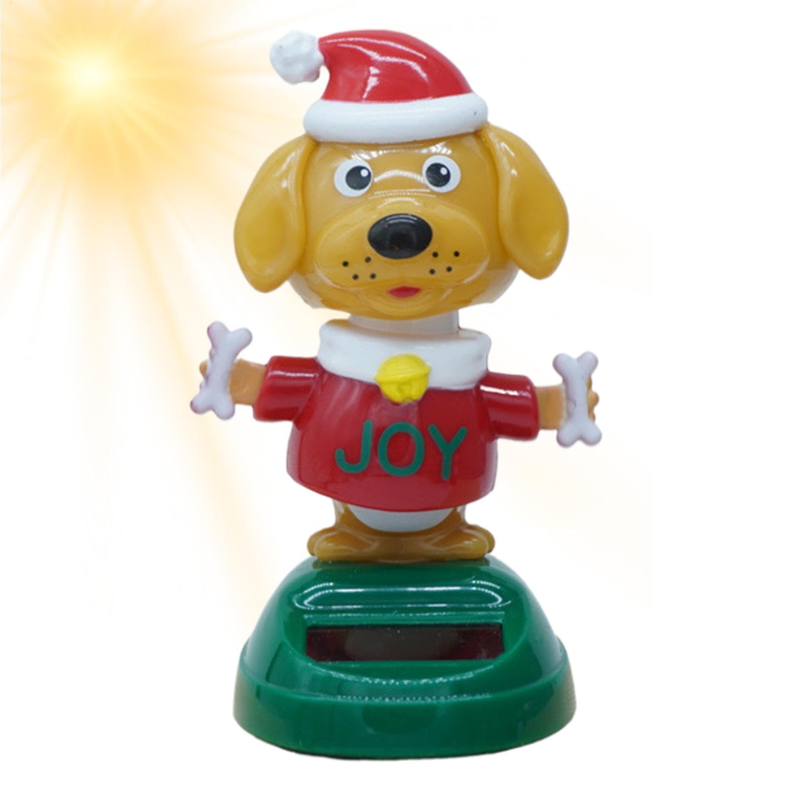 Solar Energy Shaking Christmas Figurines, Cartoon Car Dancing Toy Ornaments - Addictive Car Dancing Toy Ornaments, Dashboard Interior Decorations