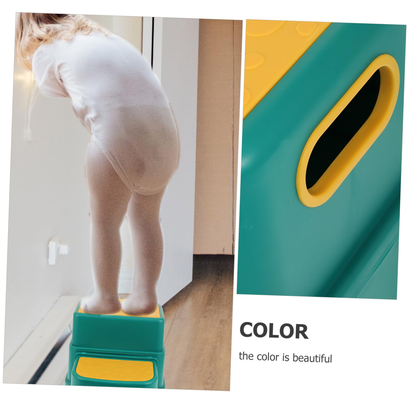 Rutschfester Badezimmertritthocker für Kinder, 2 Stück-Pack Blau | Kunststoff, Leicht und Stabil, Glatte Kanten, für Bad und Töpfchentraining