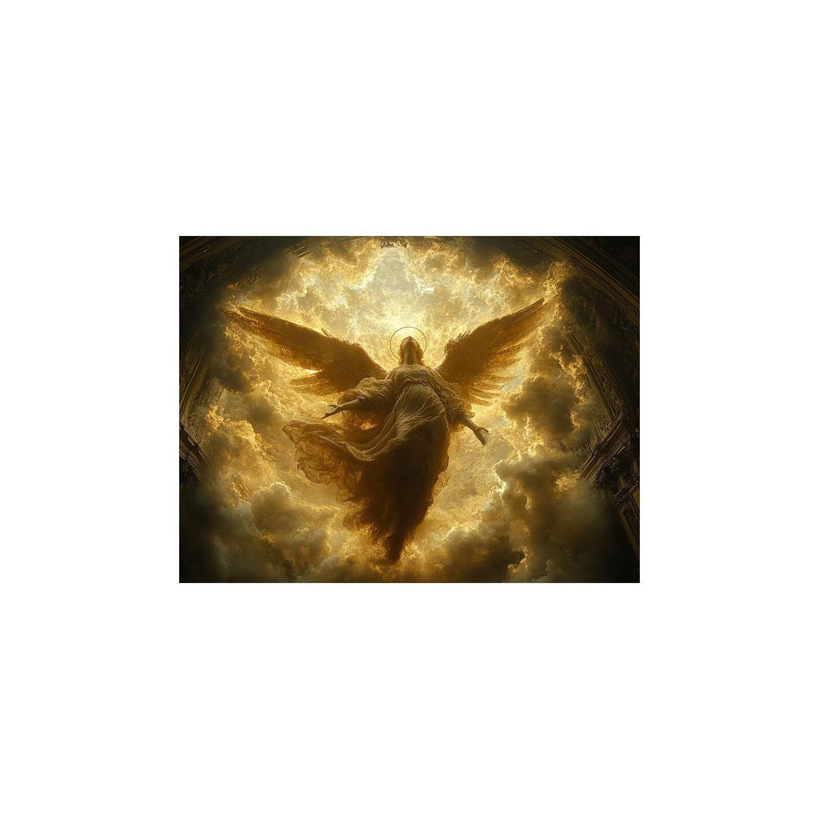 Luminescencja Malarstwo Numery Dorosły Anioł Płótno Malarstwo Numery Dziecka Oniric, Zestaw Kreatywny Aktywność Ręczna Dorosły 70 x 50 cm z akrylową luminescencją do dekoracji ścian Obraz Prezent GYYH
