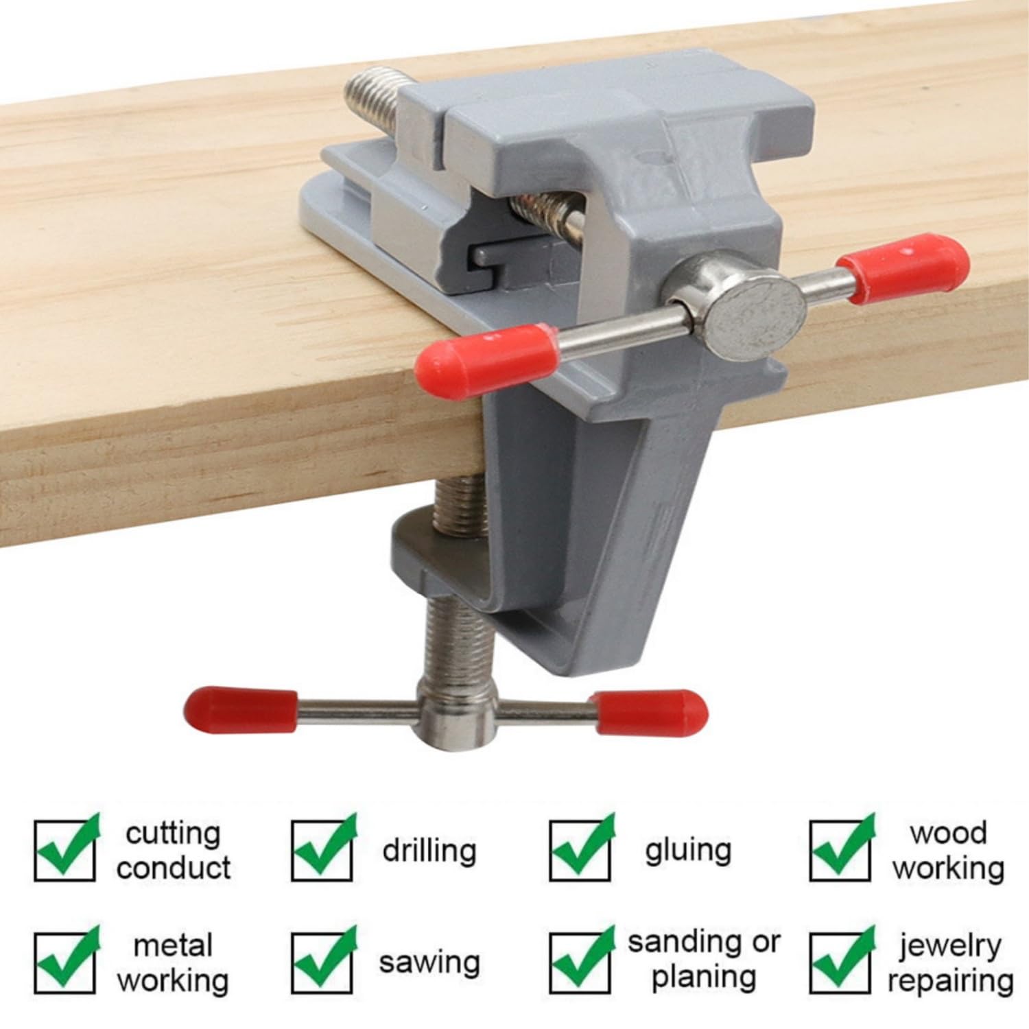 Mini Morsetto Da Tavolo Per Modellismo - Lega Di Alluminio, Serraggio 30mm, Ideale Per Fai Da Te E Artigianato - Foto 3