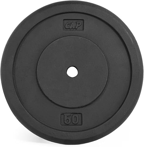 Miniatura 21 de CAP Barbell Placas de peso estándar de hierro fundido de 1 pulgada, individuales y juegos | 1.25-50 libras | Múltiples opciones Gris,Negro, 10