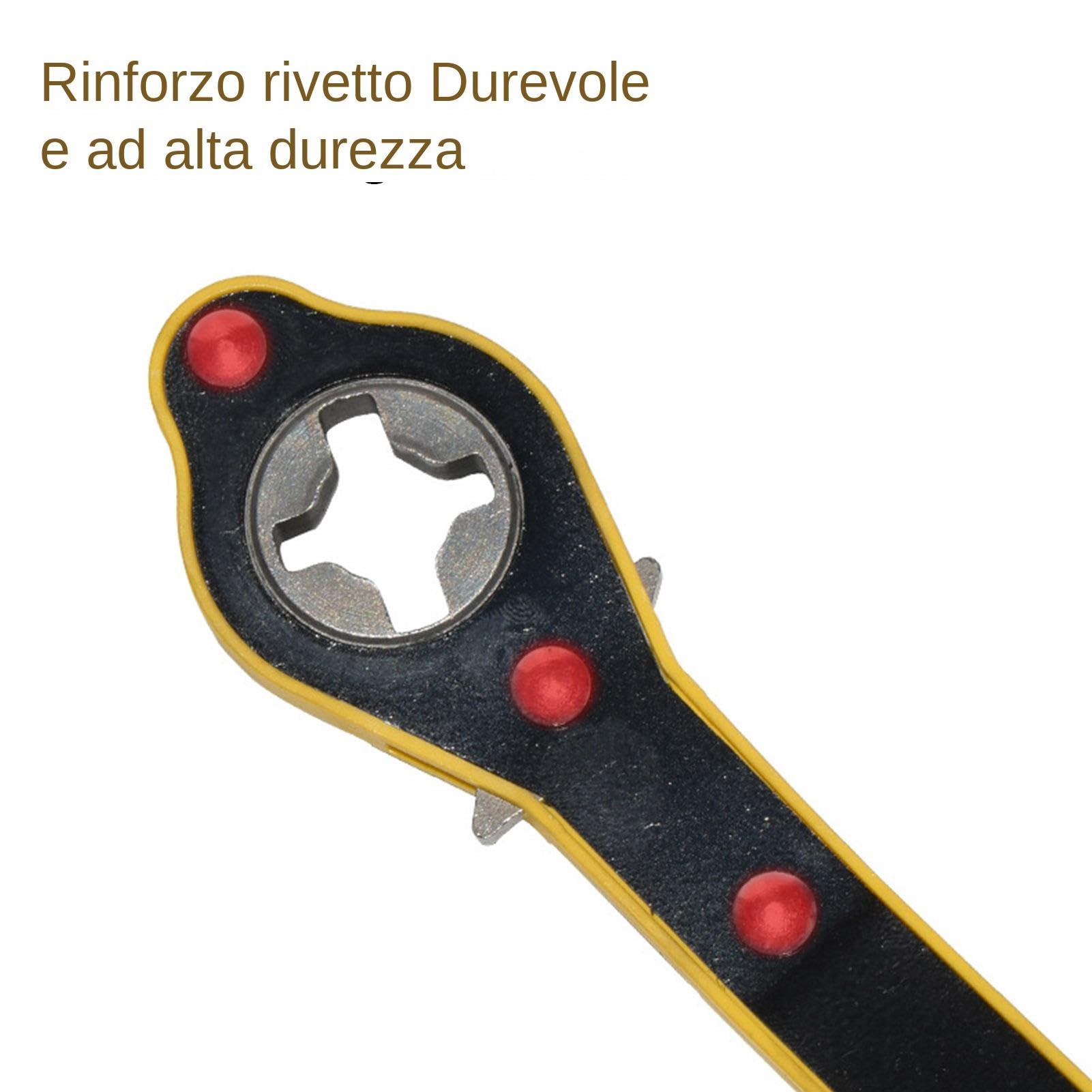 Chiave A Cricchetto Per Auto, Strumento A Cricchetto Per Chiave A Cricchetto Per Auto, Chiave Per Cric Per Auto, Strumento Per Maneggiare La Velocità Di Sollevamento, Chiave A Cricchetto Per Cric Per - 4