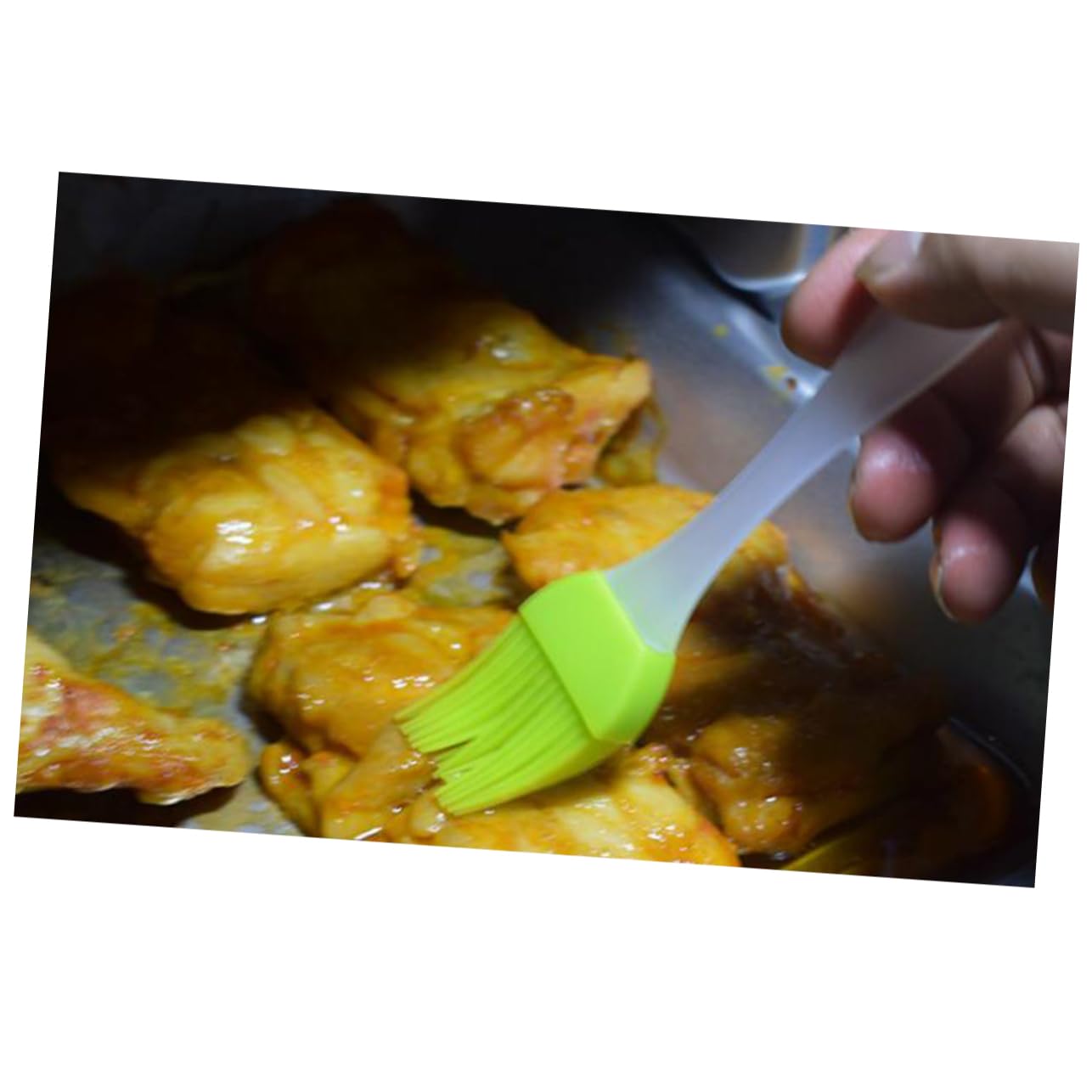 SOLUSTRE Versatile Bbq Silicone Brush Non-shedding Bristles for Cooking Pastries and Cakes