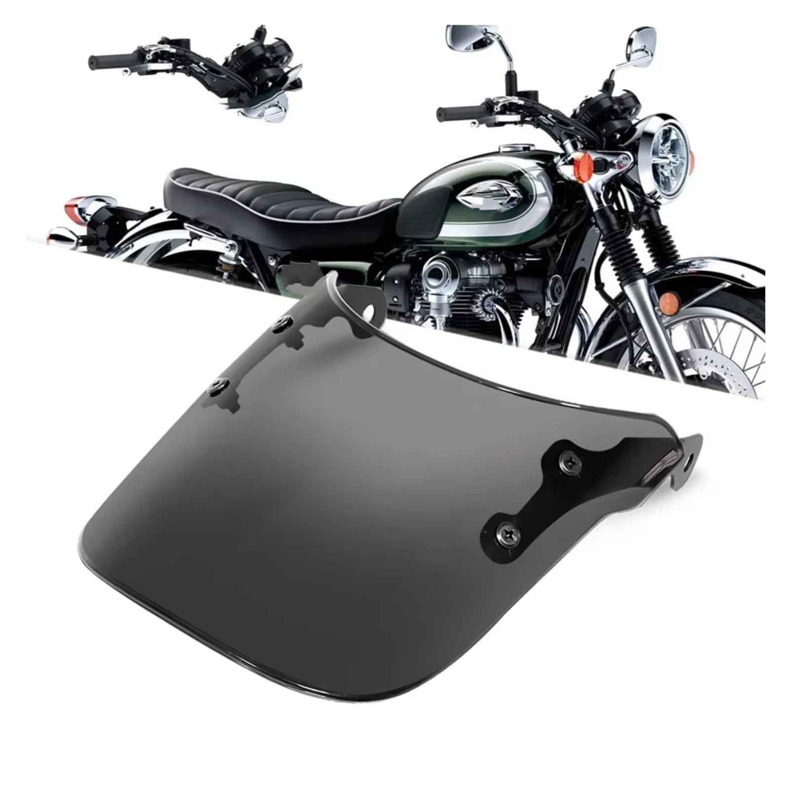 Deflector Moto Compatible Con Para ZR400 Para Zephyr X 1996-2008 Parabrisas De Motocicleta Deflectores Viento Pare-brise Flujo Aire Del