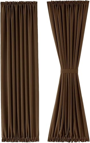 Miniatura 330 de DWCN Cortinas para puerta francesa: cortina térmica con bolsillo para barra para puertas con ventana de cristal, puertas de cocina y patio