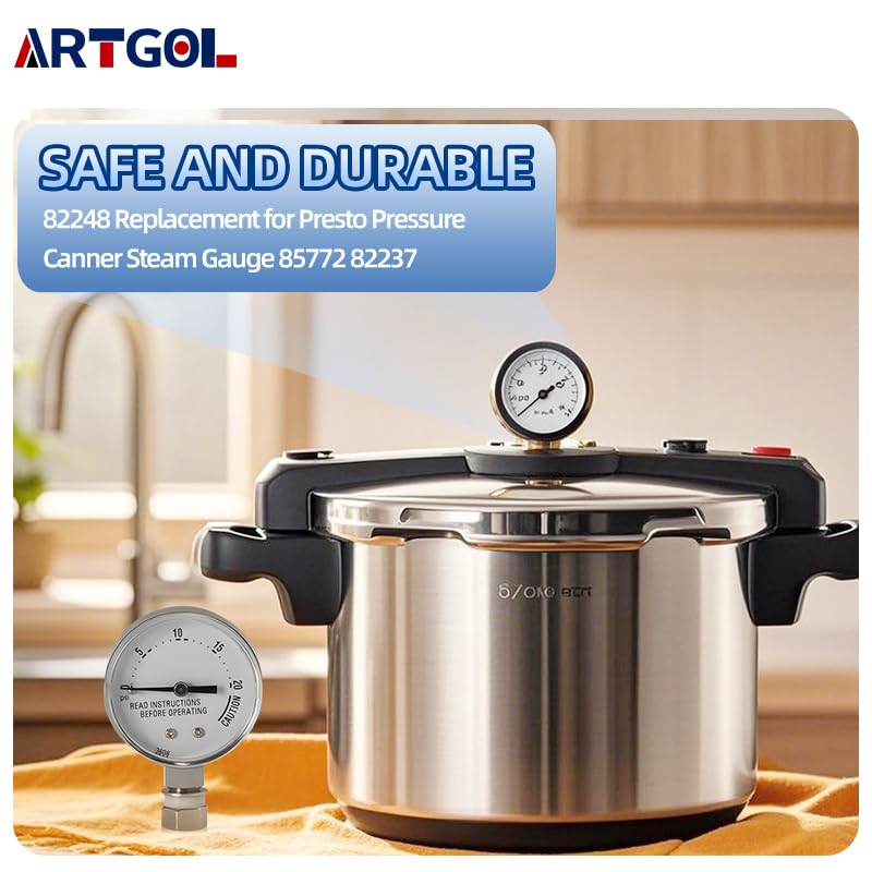 Miniatura 4 de Paquete de 4 sujetadores de calibre de olla a presión 82248 de repuesto para medidor de vapor Presto 85772 82237 82121, piezas de repuesto para olla