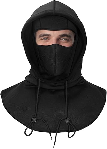 B BINMEFVN Máscara de esquí para motocicleta, pasamontañas ajustable, cortavientos, forro polar para clima frío, máscara de cara completa para