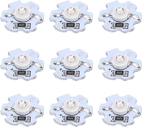 Miniatura 2 de POCREATION 25 chips LED AXD-1W-5V, bombilla LED de chip de 5 V, 200 lúmenes, 1 W, cuentas de lámpara LED de alta potencia para accesorios de