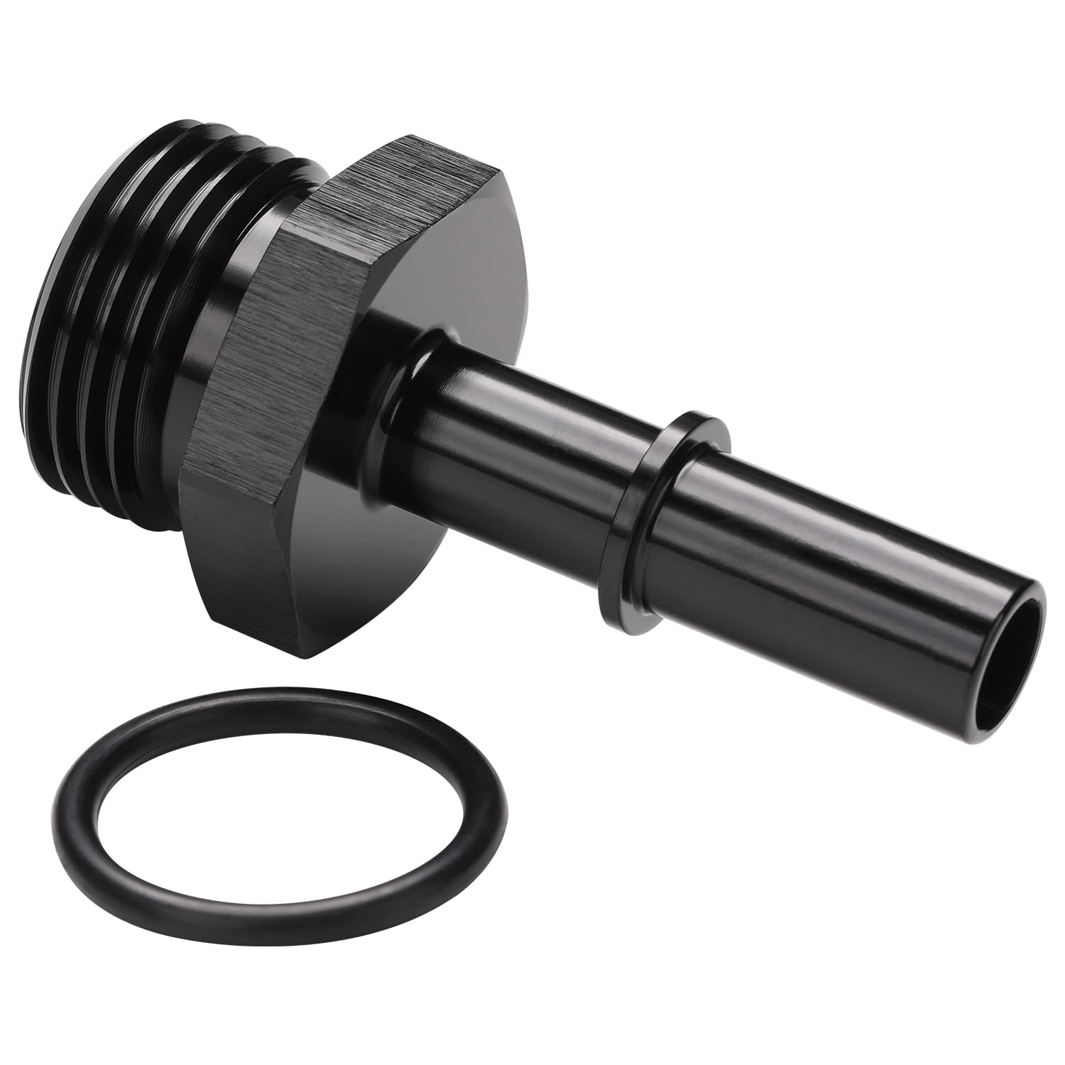 Podavelle 10AN -10 ORB Male to 3/8" SAE Quick Disconnect Connect Male Push On EFI Fuel Fitting Adapter Straight Aluminum Black