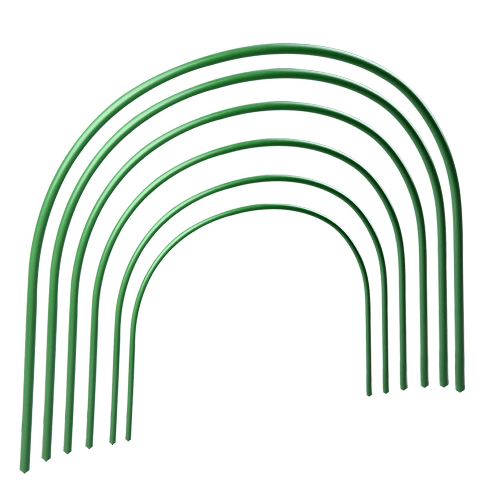 ZHDOKA 10pcs Greenhouse Hoops, Grow Tunnel with Plastic Coated, Garden Hoops Garden Stakes Plant Supports for Greenhouse Fabric Covers Netting Raised Beds(50x47cm)
