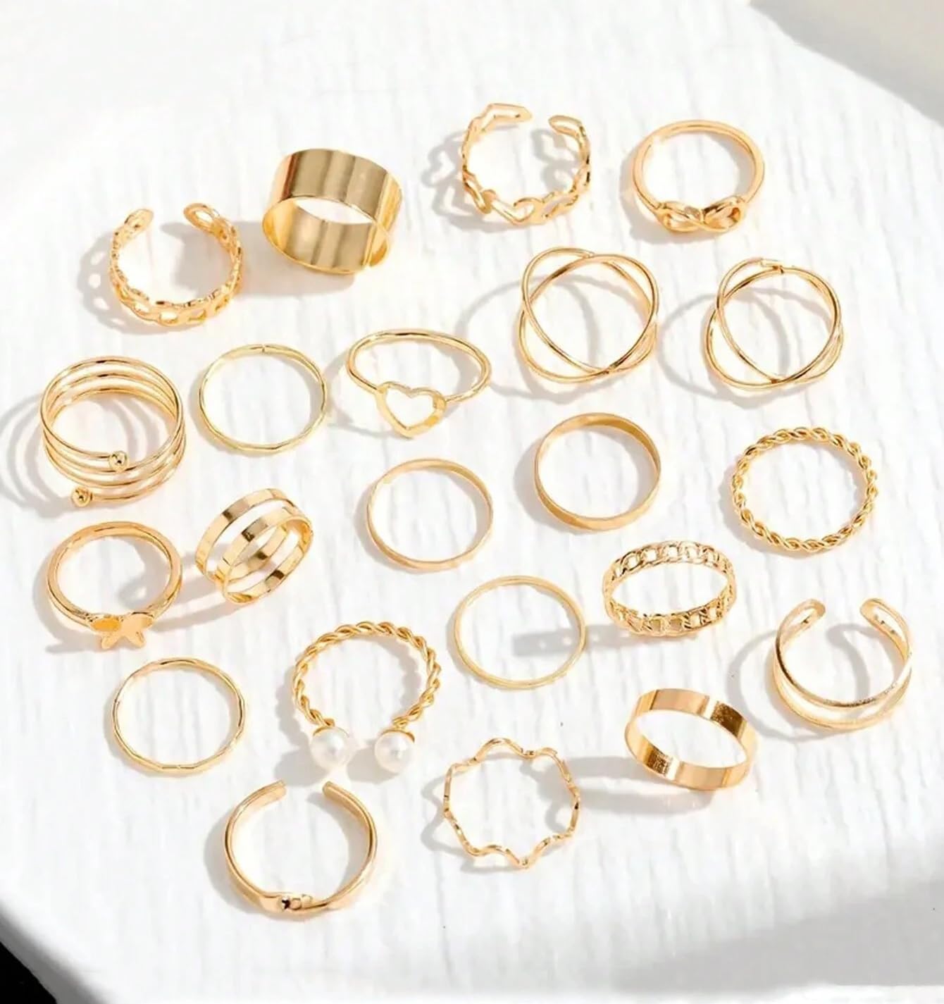 YouBella Fashion Jewellery Celebrity Inspired Combo of Latest Stylish Stackable Kunckle Rings Set for Women and Girls (Combo) 3