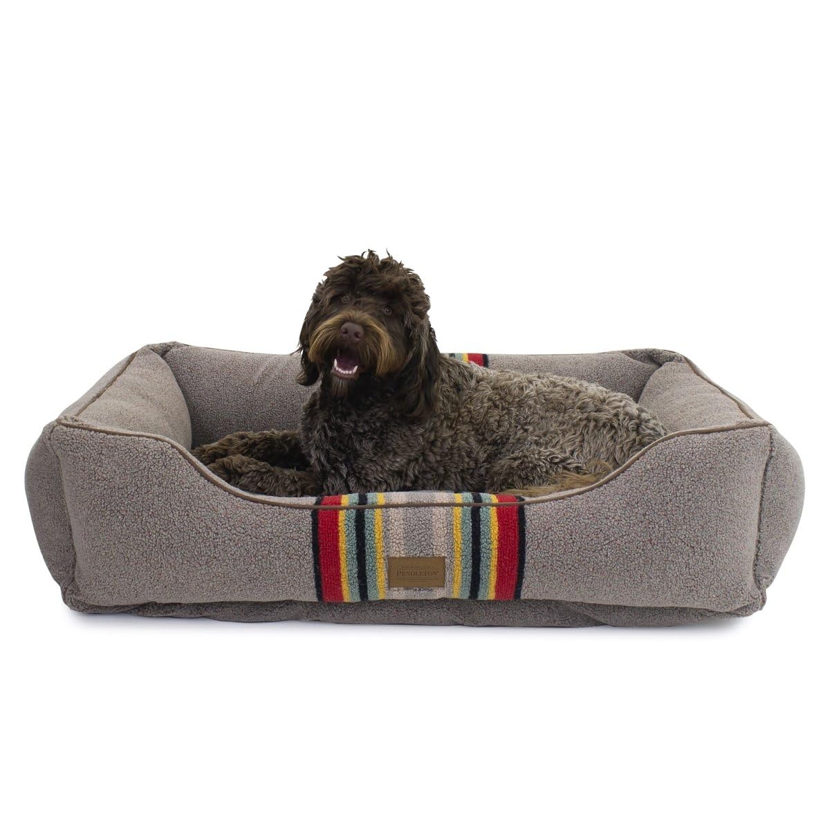Pendleton Vintage Camp Berber Kuddler Dog Bed - Umber X-Large 42 w x 30 d x 10 h