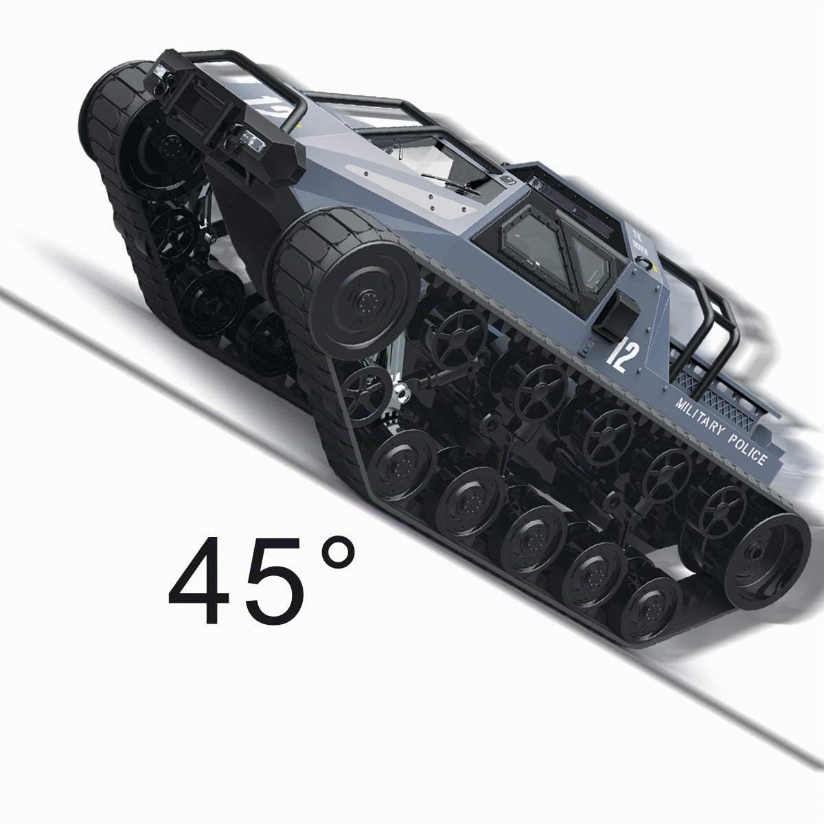 Mostop Télécommande Crawler High Speed Tank Offroad 4WD RC Voiture 2,4 GHz Army Truck 1/12 Drift Tank pour Enfants Adultes Rouge SG-1203