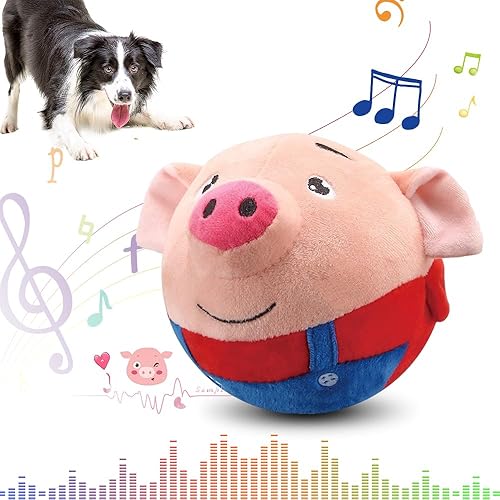 Miniatura 10 de Juguete de peluche activo para mascotas, juguete electrónico interactivo actualizado 2024, juguete de bola móvil chirriante, juguete móvil