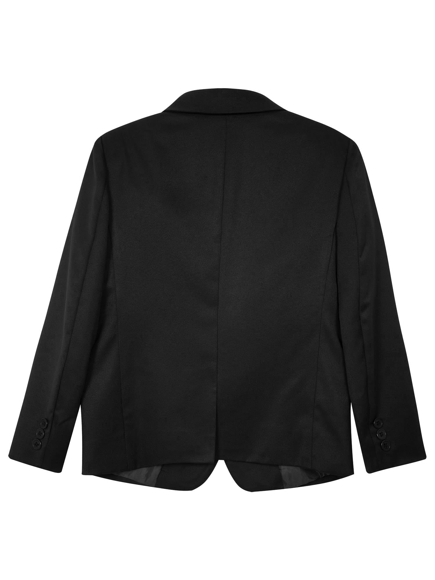 YiZYiF Vestes Smoking Enfants Garçons Blazer Gentleman Deux Bouton Manches Longues Blouse de Soirée Mariage Cérémonie Chemise Anniversaire Fête 3-14 Ans