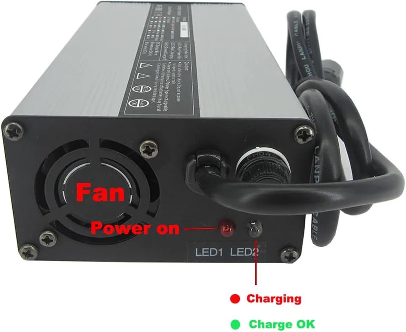 72V 4A 5A 10A Li Smart Charger 20S 72 Volt 84V Li-ion Battery Fast Chargers 220V / 110V XT60 XT90 XLRR Connector(XT60,84V 5A)
