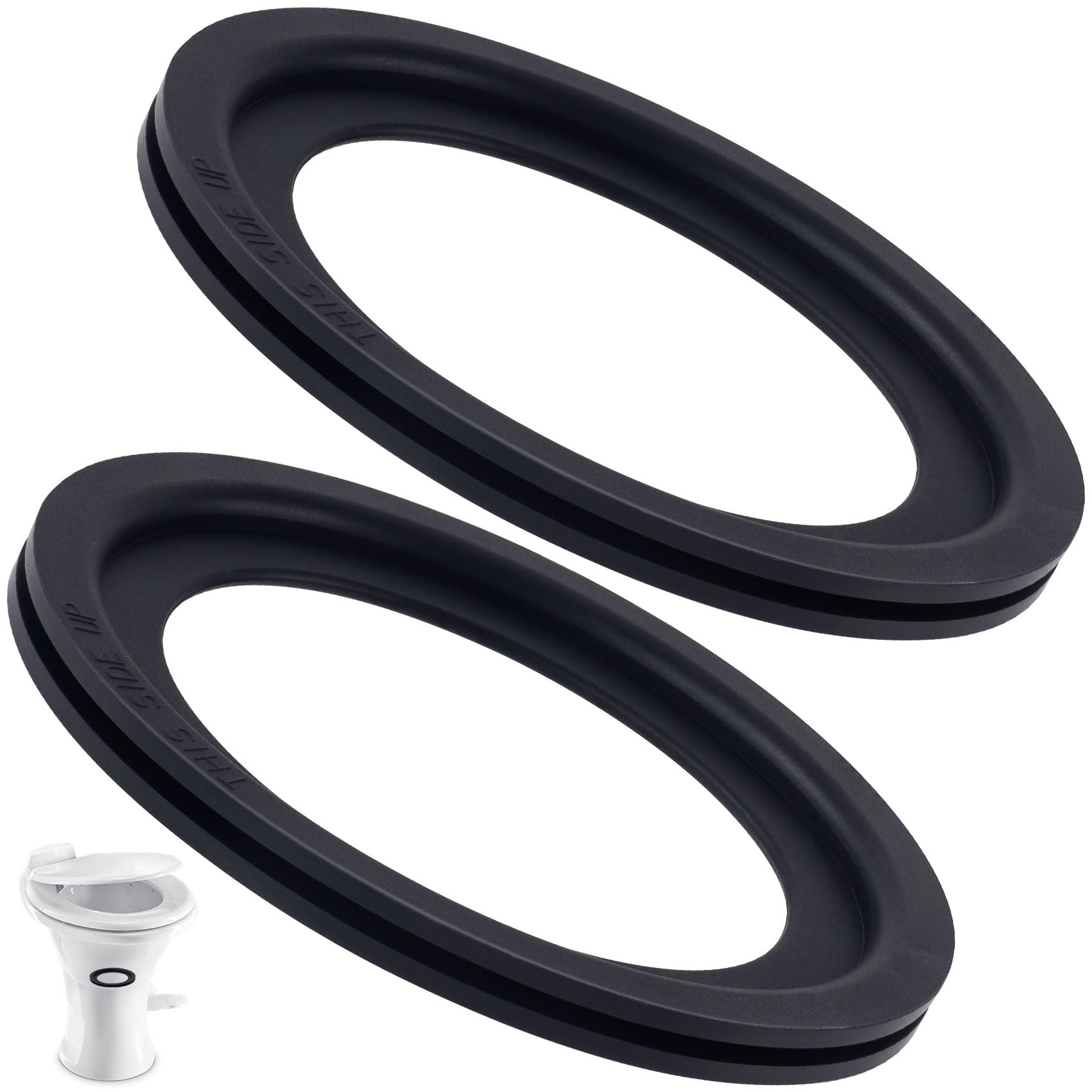 Mxxipp 2pcs RV Toilet Seal, Leakproof Toilet Valve Seal Replacement, Rubber Toilet Gasket for Dometic 300 310 320 Series RV Toilet, Replace Repair