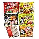 Mashi Box Korean Spicy Chicken Buldak Noodle Mystery Random Variety 5-Pack - 5 Different Flavors -...