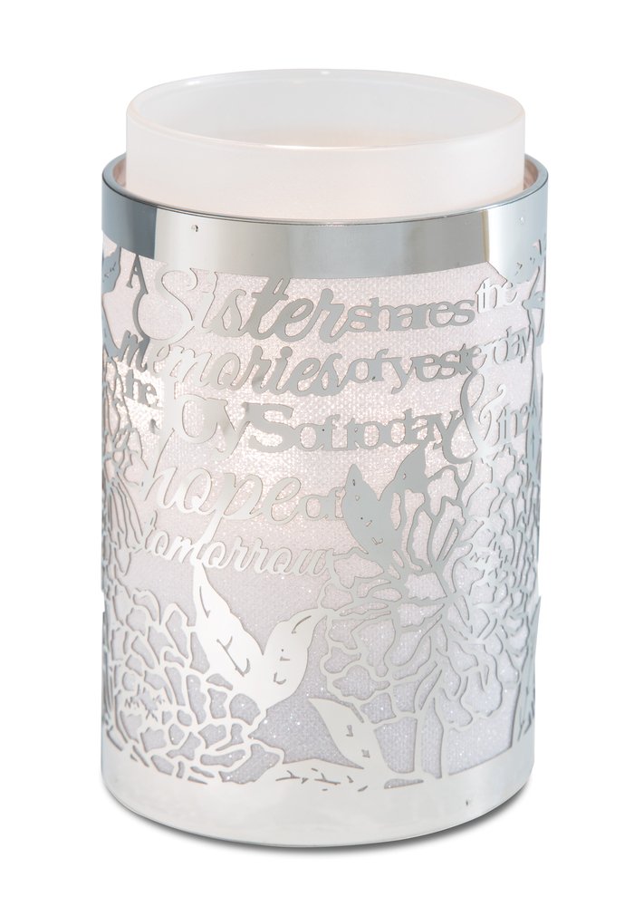 Pavilion Gift Company 17006 Simply Shining Hurricane Candle Holder, 5-1/2-Inch, Sister