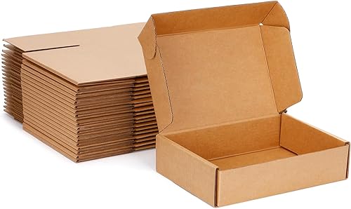 Miniatura 1 de DUZCLI Juego de 20 cajas de envío pequeñas de 9 x 6 x 2, cajas de cartón corrugado marrón, para embalaje de suministros de pequeñas empresas, cajas