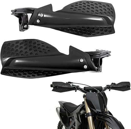 Evomosa - Guardamanos para motos universales de 7/8" (22mm) para motocross (negro)