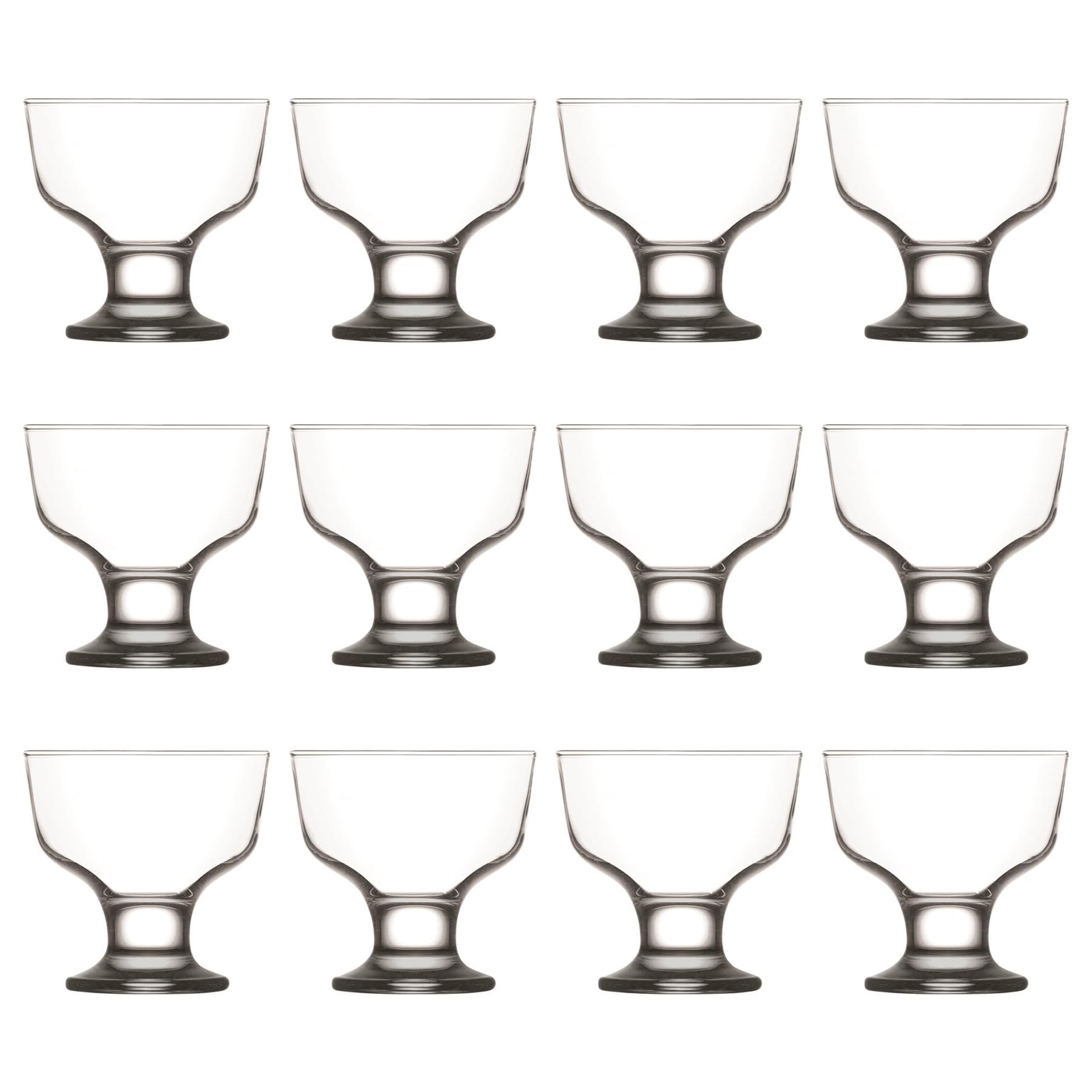 Lav Transparent 12X 285Ml Destina Glass Ice Cream Bowls - Small Mini Kitchen Fruit Salad Sundae Trifle Dessert Cocktail Pudding Serving Cup Dishes Set