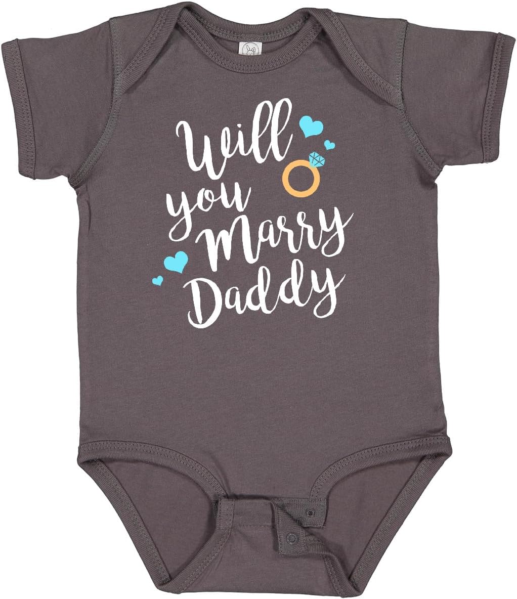 inktastic Will You Marry Daddy-ring White Baby Bodysuit