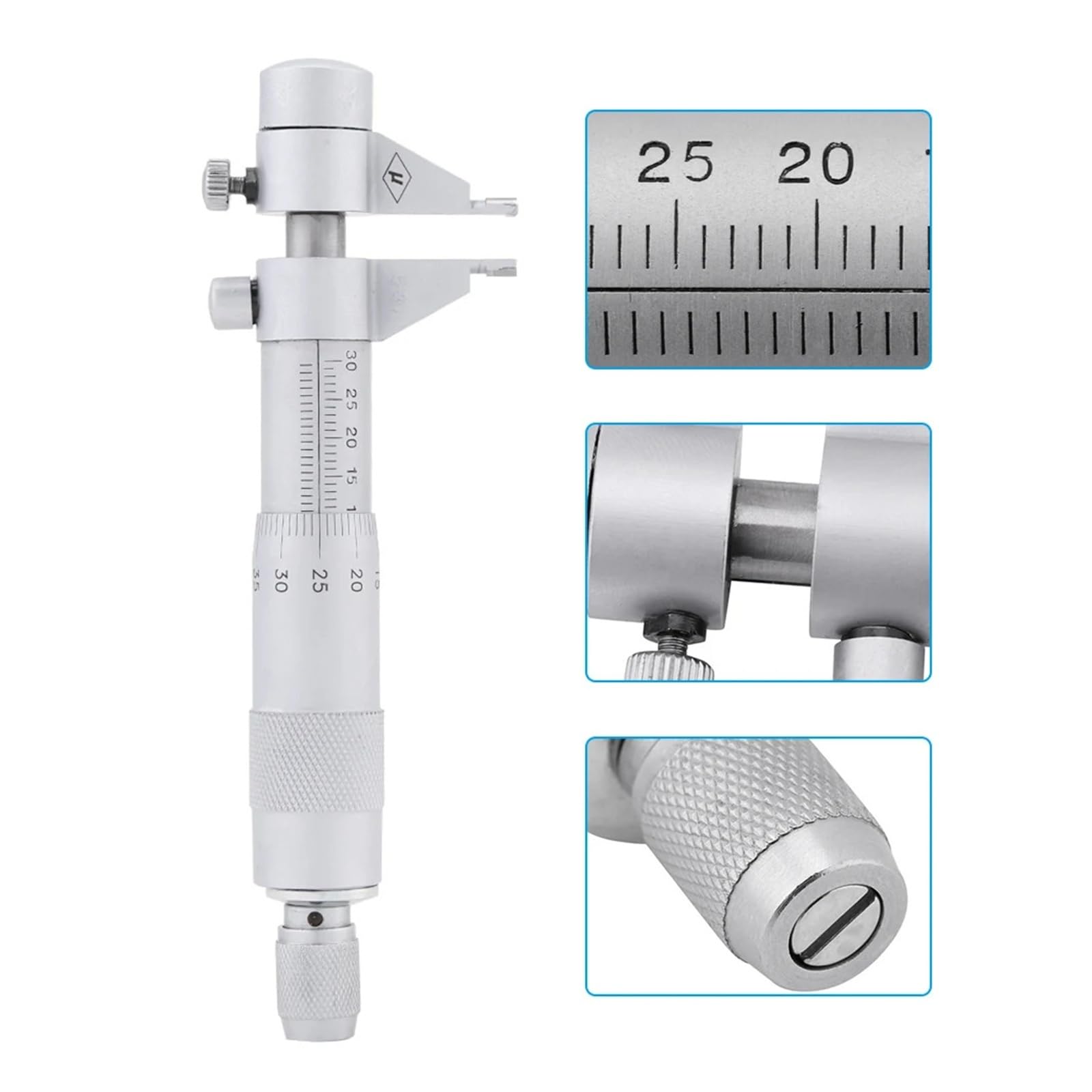 Innen-Mikrometer-Innendurchmesser-Messgerät, 5–30 mm Bereich, 0,01 mm Genauigkeit, Maschinenwerkzeug, Mikrometer-Standard mit Koffer Messen Sie alles